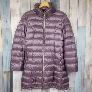 Herno Lightweight Packable Coat Purple Down Jacket size 46